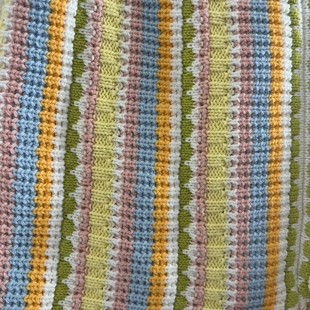 LOVERS AND FRIENDS | Shelly Knit Crochet Short in Light Yellow Multi | Size M - Picture 4 of 8